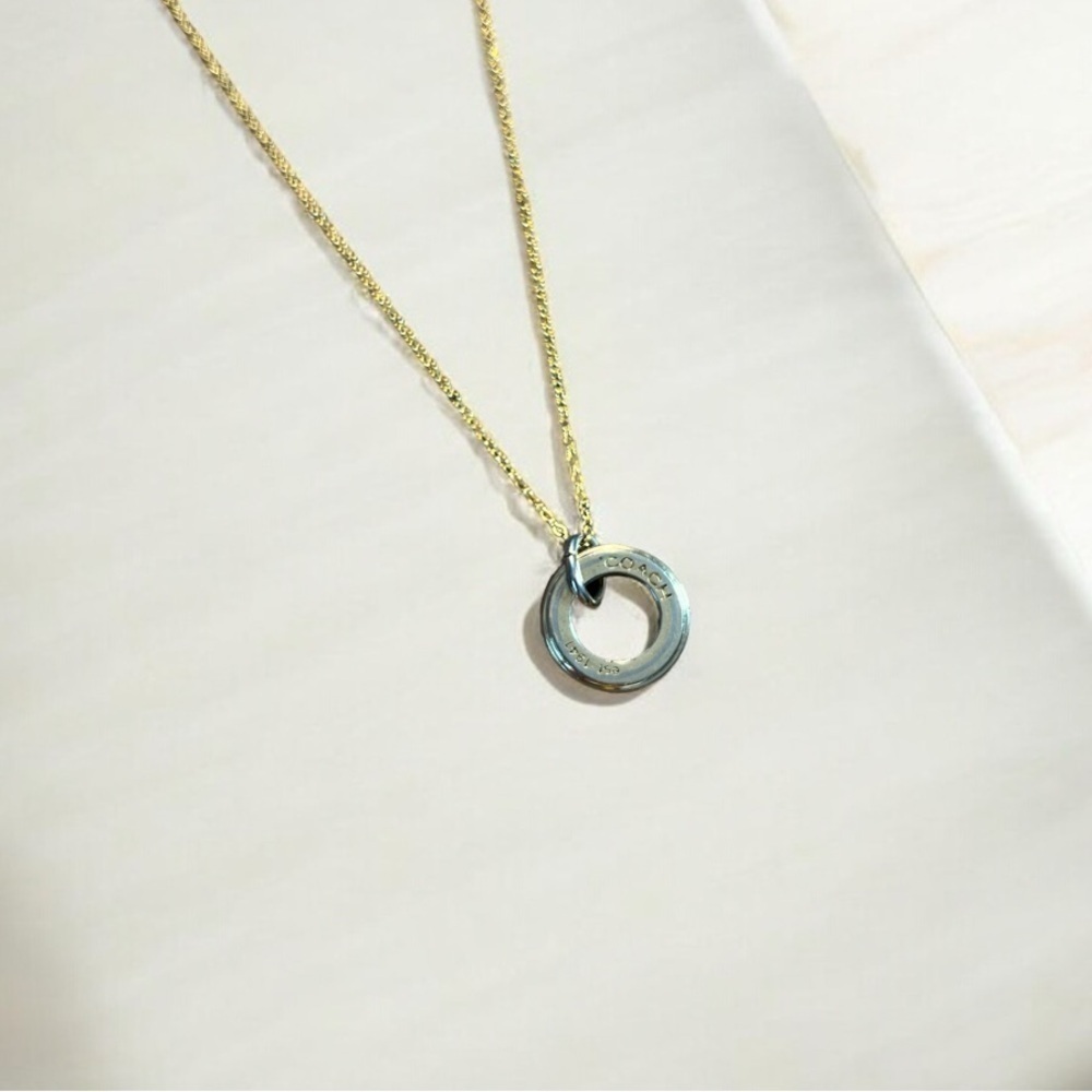 Coach Gold Pendant Necklace - Picture 2 of 3